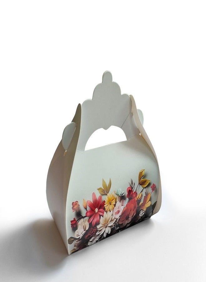 Intactmedia Decorative Occasional Handle Gift Boxes - Traditional Floral Mini Favor Boxes for Nikah, Weddings, Jewelry & Valentine Gifts (Pack of 12) - Image 4